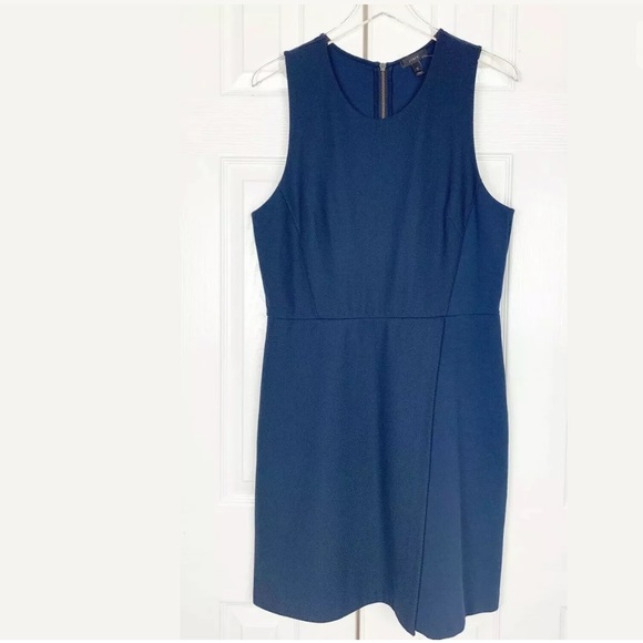 J,Crew Woman’s Mesh Wrap Dress In Navy Blu… - Picture 3 of 8